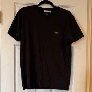 Lacoste Men's Black Tee with Logo
